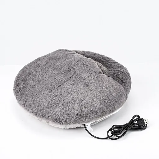 Electric Heated Foot Warmers USB Slippers for Men and Women, Heating Pad Feet Warmer,Foot Heating Warmer for Heat Therapy and Pain Relief Gray