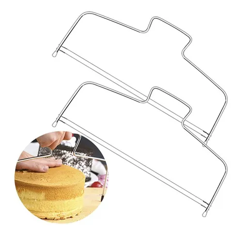 2-Wire Layer Cake Cutter Leveler Stainless Steel Adjustable Bread Cutting Slicer Kitchen Accessories Baking Tool