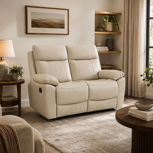 2 Seater Top Grain Leather Electric Recliner Sofa