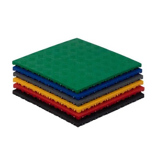 1.8 cm thick plastic interlocking floor tiles/grilles for car wash bays and car detailing shops - plastic divider mats - yellow （1pc）