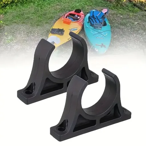 2 Pcs Kayak Paddle Holder, Plastic Inflatable Boat Paddle Holder Clip, Oar Keeper for Kayaks Canoes Rowing Boats