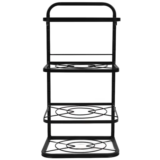 Kitchen Pots Organizer 4 Tiers Adjustable Height Space Saving Pan Rack for Under Sink Cabinet Countertop