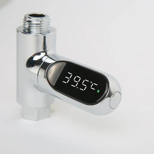 Shower Thermometer Led Digital Display Baby Bath Water Fahrenheit Celsius Thermometer 360°Rotating Screen for Home Bathroom
