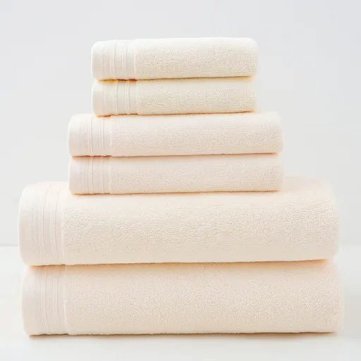 Luxury Combed Cotton Towel Collection - Highly Absorbent, Soft & Durable for Bath, Hand, and Face(Beige)