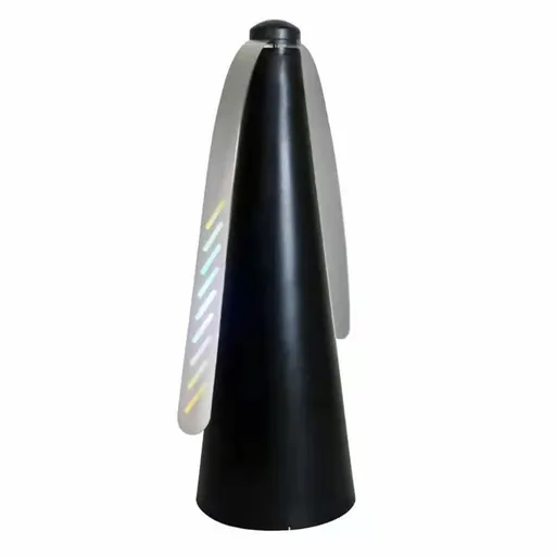 Repellent Outdoor Indoor Portable Table Top Fan Fly Spinner with Holographic Blades for Picnic Patio Home Party BBQ (Black)