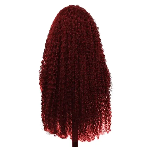 Burgundy Lace Front Wigs,13x6 Lace Front Wigs, Black Women Glueless Wigs Human Hair Pre Plucked Deep Curly Wet and Wavy Wig 24-32 Inch