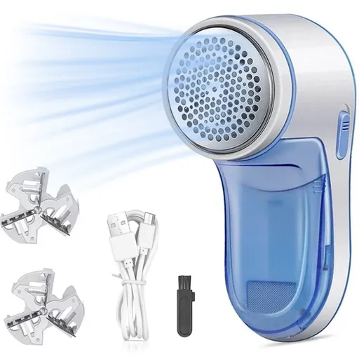 Electric Lint Remover Cordless, Stainless Steel White, 5V