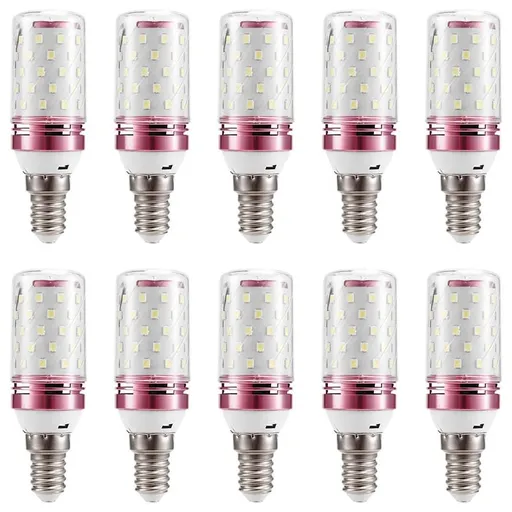 10Pcs E14 LED Corn Bulb 12W Corn Bulb Replace Halogen Lamps Small Screw-in Smart Energy Efficient Bulb White Light