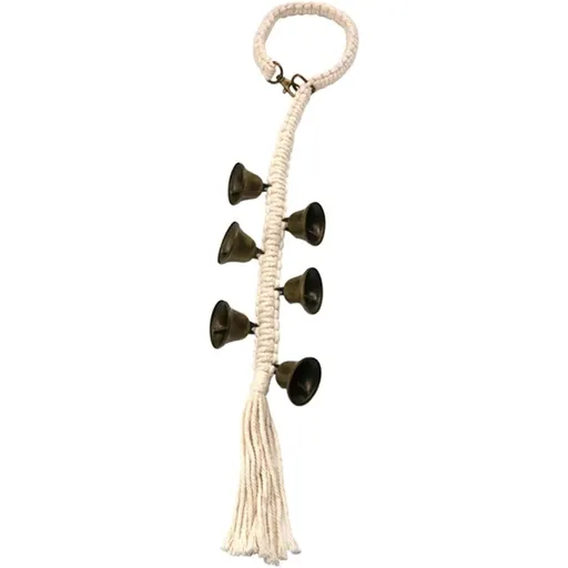 2 pack Dog Hanging Doorbells| 6 Dog Training Bells| Adjustable Durable Braided Rope Door Bell for Dogs to Ring to Go Outside