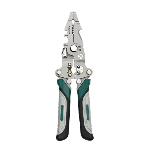 18 In 1 Foldable Wire Stripper,Multifunctional Foldable Wire Stripper Electrical Pliers,For Cutting And Pulling Wires Cable Scissors (A)