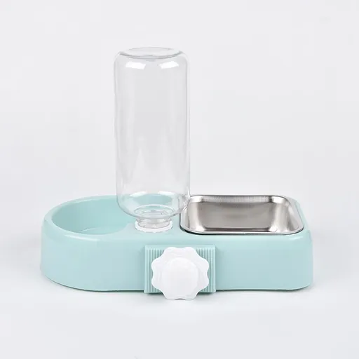 Pet Automatic Feeder Jiaming PP Stainless Steel 32 Pack Blue color box