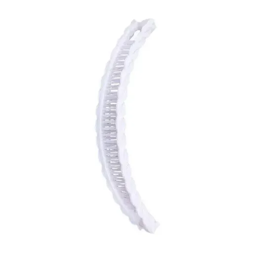 5X Hair Ponytail Holder Banana Clips Plastic Black Claw Comb Clip Multipurpose - White