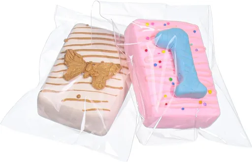 100pcs 4x6Inches Clear Cakesicle Bags Cookies Rice KrispieTreat Bags Individually Wrapped Treat Packaging for Soap Browine Chocolate Truffle Candy Gift Wedding Birthday Party Favors