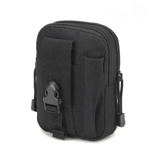 Tactical Waist Bag Utility Military Wallet Pack Belt Molle Multi Purpose Pouch - Black