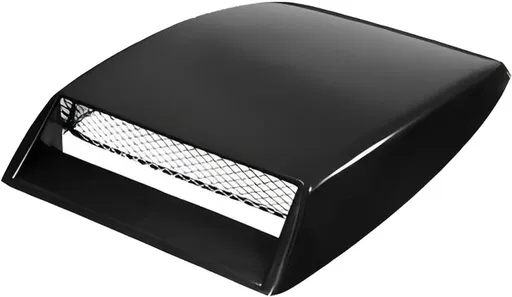 Car Decorative Air Flow Intake Hood Scoop, Simulated 3D Air Outlet Cover, Turbo Bonnet Vent Trim Cover, Universal Self-adhesive Exterior Accessory for Most Cars SUVs (Black)