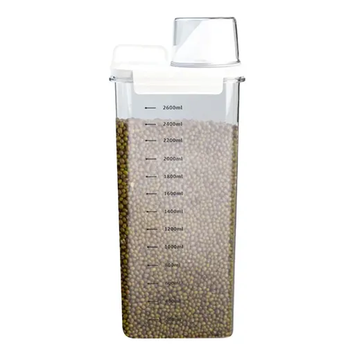 Sealed Household Grain Storage Box Transparent Rice Bucket Kitchen Storage - 2900ml
