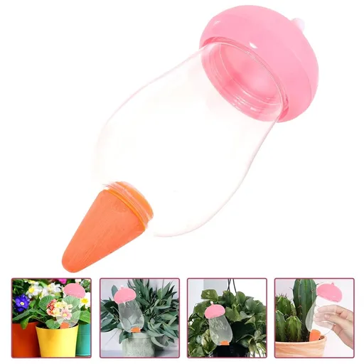Drip Irrigation Flower Waterer Mushroom Watering Device Pink 1Pcs