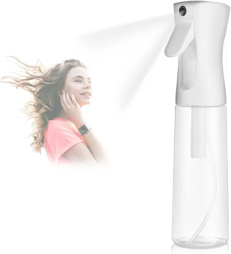 Continuous Spray Bottle for Hair (10.1oz/300ml) Home Essentials Spray Bottles For Cleaning Empty Ultra Fine Water Mister Sprayer For Hairstyling Garden Plants Curly Hair Perfume Pets, Barbers, Salons