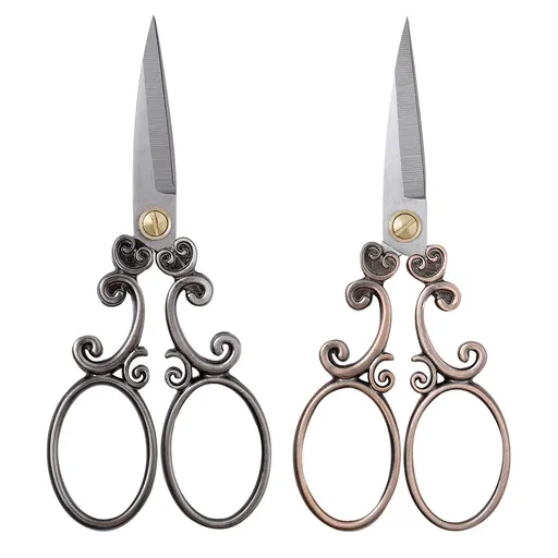 Antique Vintage Style Scissor,Mini Vintage Stainless Steel Sewing Scissors Classical Cutting Embroidery Crafts Tool Household DIY