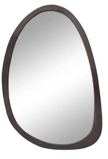 Antique Wooden Wall Mirror HD Odd Shaped Home Decor 50x70cm