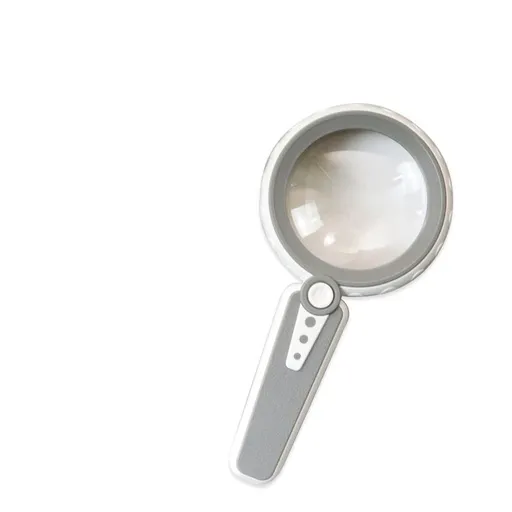 15X Magnifying Glass with Light, Large Handheld Magnifier, USB Rechargeable for Low Vision Seniors with Macular Degeneration, Reading, Jewelry, Coins - Grey