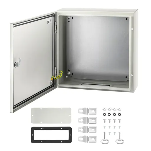 NEMA Steel Enclosure, 20 x 20 x 6\'\' NEMA 4X Steel Electrical Box, IP66 Waterproof & Dustproof, Outdoor/Indoor Electrical Junction Box, with Mounting Plate