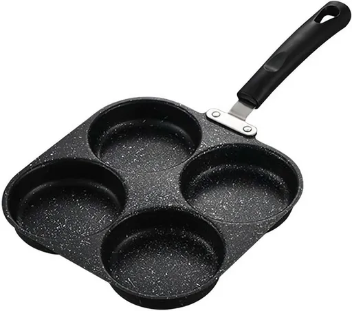 Non-stick egg pans - Cast iron egg frying pan - Breakfast burger egg pancake maker - for fried eggs, pancakes - Suitable for gas stoves and induction cooktops