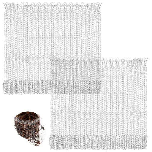 Root Guard Baskets Stainless Steel Plant Wire Speed Baskets Animal Cages Plant Baskets for Plant Berries Vegetables Root(2 Pieces）