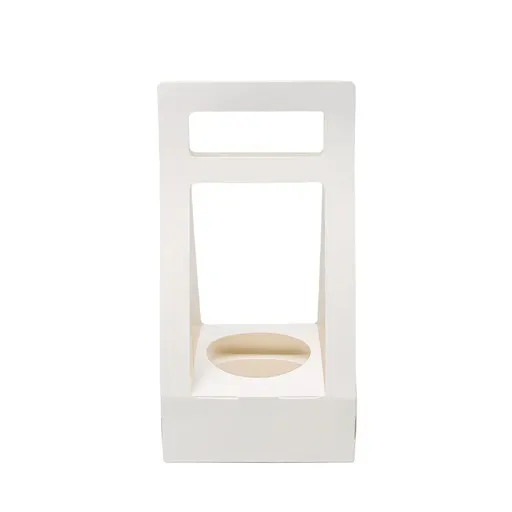 30PCS Flower Gift Packaging Boxes with Handle Durable Birthday Wedding Favors - White