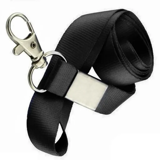 Neck Strap with Clip for ID Badge Name Tag Card Holder Lanyard - Black