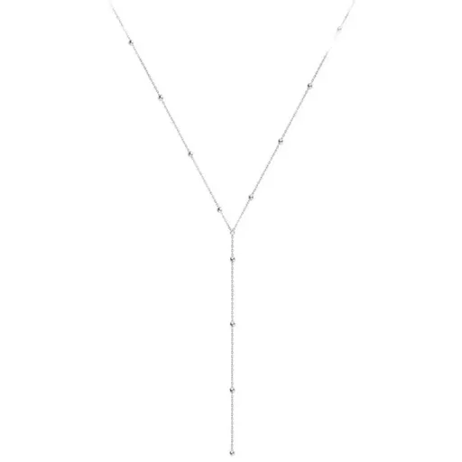 Necklace for Women Girls Silver Plated Fashion Choker Chain Drop Adjustable Hypoallergenic Simple Jewelry Gift