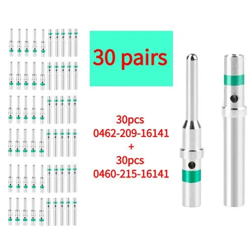 30 pairs Silver solid pin FOR Deutsch DT Series solid pin Connector Male & Female