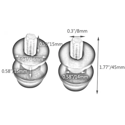 M8*1.25 Motorcycles Swingarm Spools Sliders, 8mm CNC Aluminium Alloy Swing Arm Stand Screw,Swingarm Bobbins (BLACK)