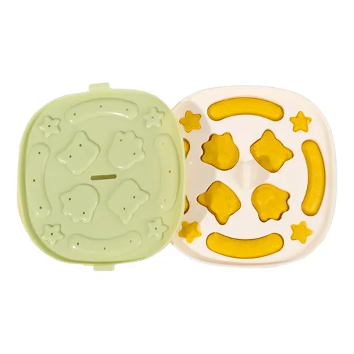 Baby Rice Cake Mold Silicone Steamable Supplementary Food Children's Sausage Mold Cartoon Steamed Cake -2pcs