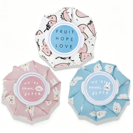 3Pcs Reusable Ice Bags, Dual Function Hot and Cold Use, Waterproof Wear Resistant Polycotton Surface, for Sport Ice Packs for Home Use