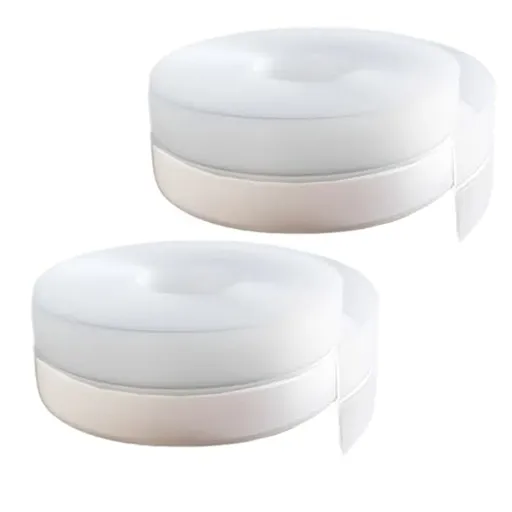 2 pack Silicone Seal Weather Stripping Tape 16.5 Feet Strip Bottom Draft Insulation Stopper Tape Weatherproof Soundproof for Door or Window Bathroom Shower Glass Gaps（45mm*5m）