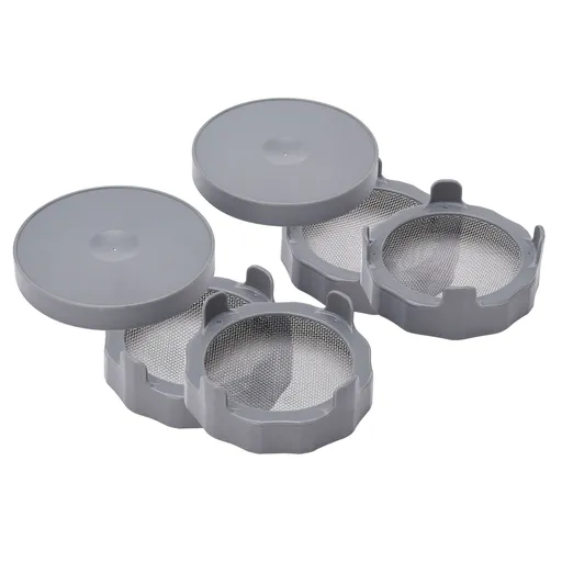 ABS Sprout Lid with Stainless Steel Screen for Wide Mouth Mason Jars