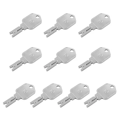 Forklift Keys Replacement 10 Pack Heavy Equipment Keys Compatible with Hyster Clark Yale Komatsu Crown