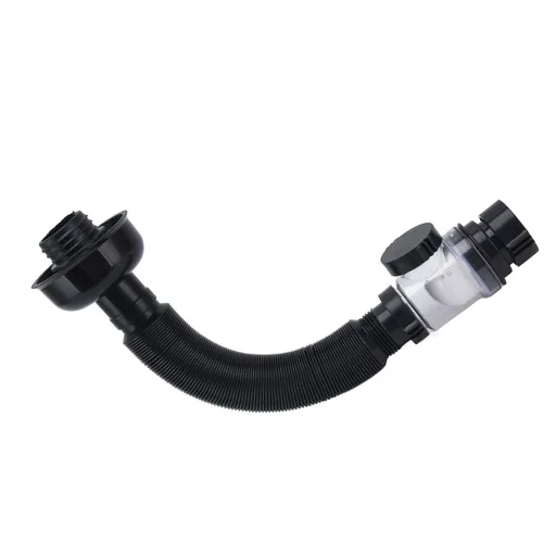Basin Drain Pipe Wash Basin Sink Drain Hose Flexible PVC Water Pipe for Kitchen Bathroom BlackMulti Function