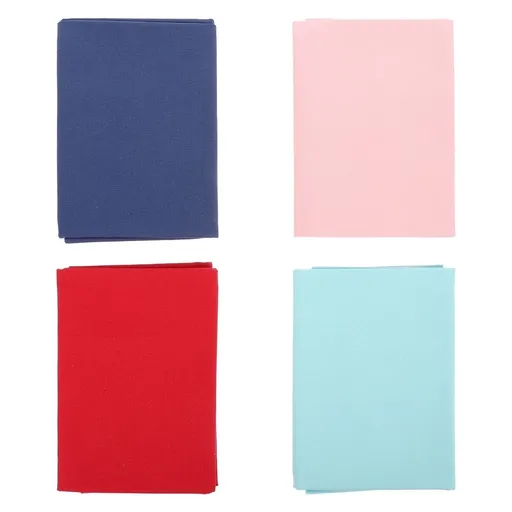 4pcs Cotton Linen Embroidery Fabric for Garment Craft and Cross Stitch