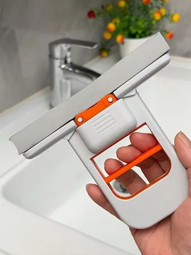 1 Mop + 2 Sponges Expandable Mini Mop Wet Dry Cleaning Compact Space Saving Design For Kitchen Bathroom Living Room Car Glass Multi Functional Tool