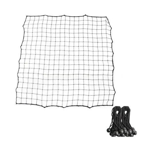 Soccer Training Equipment Adjustable Angle Rebounder Net with 20 Elastic Ropes for Beginner Training Portable Kickback - Black