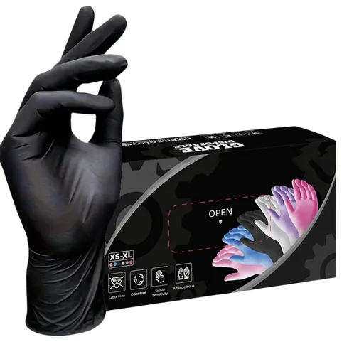 Disposable Nitrile Gloves Food Grade Safe Exam Quality Latex Free Powder Free 3.5MIL to 4MIL Thickness Blue Multipurpose Protective Hand Wear for Kitchen Cleaning Workshop