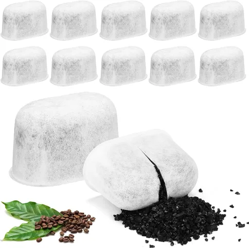 10Pcs Coffee Machine Water Filters, Charcoal Replacement Filters for Mr. Coffee Maker, Activated Carbon Filters for Odor & Scale Removal