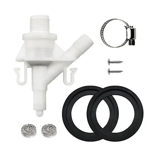 385311641 RV Toilet Water Valve Kit and 2 Pcs 385311658 Flush Seal Replacement for 300 310 320 RV Toilets