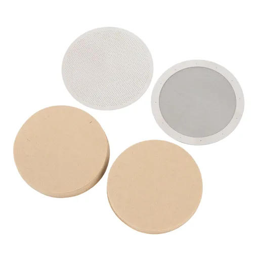 Disk Coffee Filter 2.4 Inch Stainless Steel Reusable French Press Coffee Maker Metal Filter Mesh for Replacement With Filter Papers