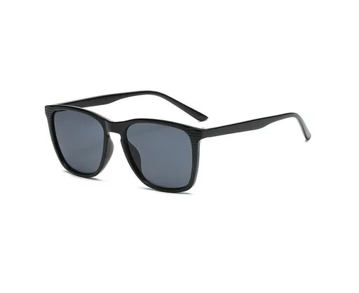 Retro Sunglasses Women Men Fashion Square Sun Glasses Ladies Luxury Brand Female Male UV400 - Bright Black