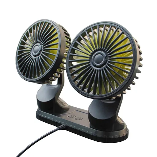 Universal Cooling Fan For Dashboard Home Outdoor Vehicle Desktop Fans Low Noise 360° Rotatable DualFan Car SUV RVs Truck