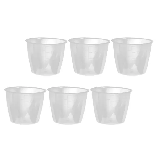 6-Piece Plastic Measuring Cups Set for Kitchen Use, PP Material, Assorted Colors for Rice, Water, and More