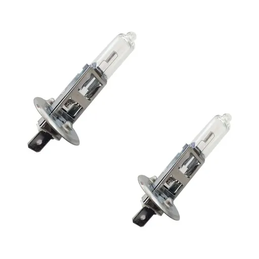 2PCS H1 Halogen Headlight Bulbs 12V 55W 5000K Quartz Glass 1600LM High Brightness White Light Energy Saving Long Life Easy Install for Car Truck SUV Night Driving Replacement